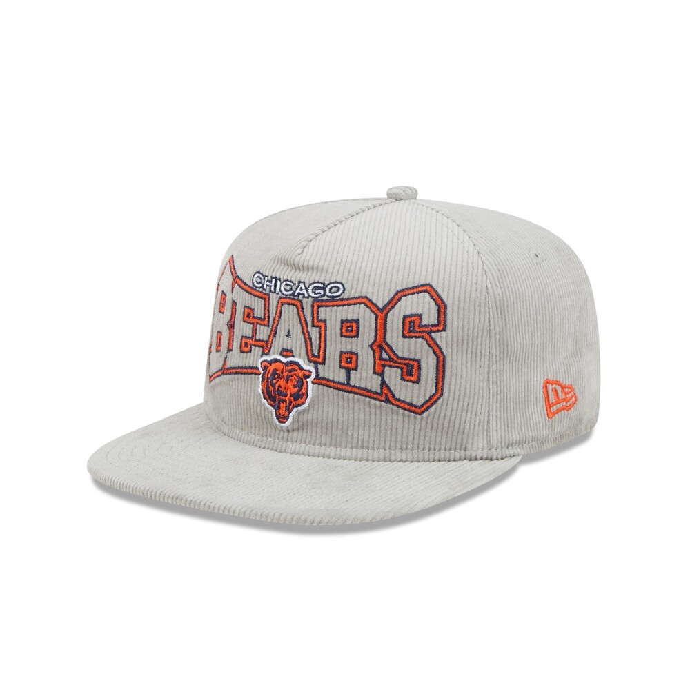 New Era Chicago Bears Alt Gray Cord Golfer Hat - One Size